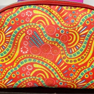 Vibrant Red Patterned Women's Bag